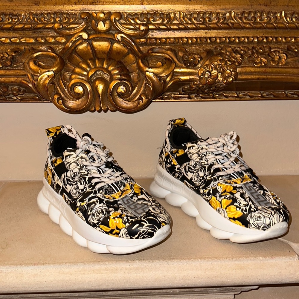 Versace Men Sneakers Gold/Black Size 43